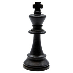 black wooden king chess piece