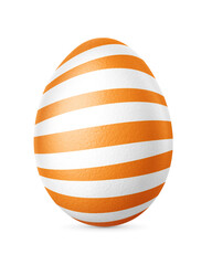 Handmade Easter egg isolated on a white