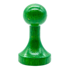 a simple green wooden token