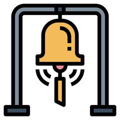 bell filled outline icon style