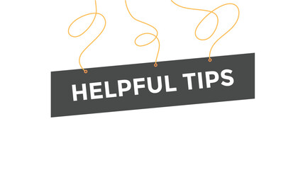 Helpful tips button web banner templates. Vector Illustration
