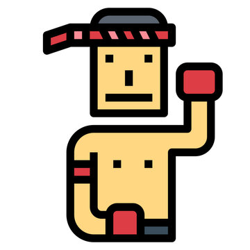recommend clip art: boxer filled outline icon style