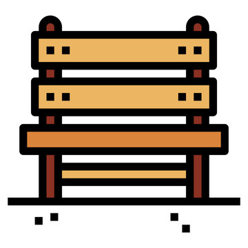 recommend clip art: bench filled outline icon style