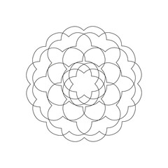 Abstract mandala graphic design decorative elements isolated on white color background for abstract concepts. Vector illustration