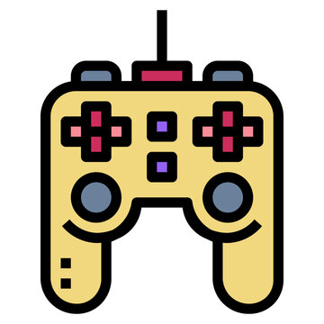 Controller Filled Outline Icon Style