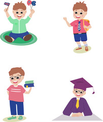 set character student of different ages