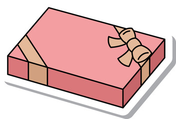 ステッカー風バレンタインイラスト プレゼント