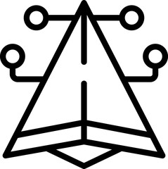 Scheme key point icon outline vector. Business tick. Core message