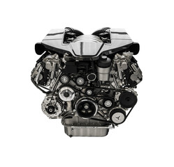 Fototapeta premium Car engine. Concept of modern car engine isolated on transparent background.
