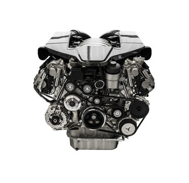 Car engine. Concept of modern car engine isolated on transparent background.