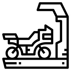 motorcycle line icon style