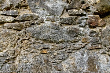 A close-up of the stone walls of Invergarry Castle - 563905675