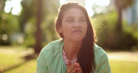 Young woman feeling anxious and stressed out concerned and angst