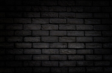 black Rustic Texture black Old Brick Wall Surface. Uneven Painted Plaster. black Facade Background. Design Element. Abstract Light black Web Banner.
