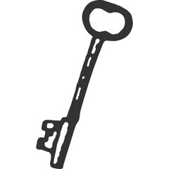 Key Vintage Illustration Vector