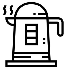 boiler line icon style