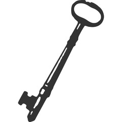 Key Vintage Illustration Vector