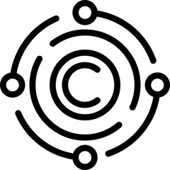 Cell collagen icon outline vector. Skin care. Molecule gel