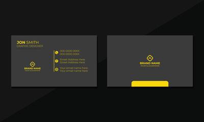 Creative minimal unique business card design, Horizontal and vertical layout.