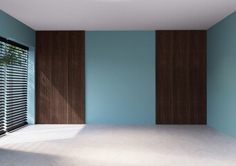 Empty home interior wall mock-up with wall color