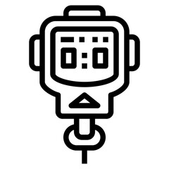 stopwatch line icon style