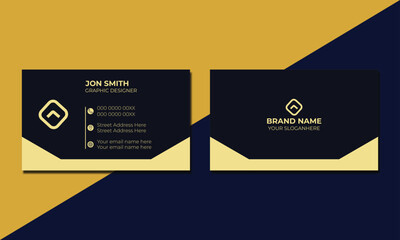 Creative minimal unique business card design, Horizontal and vertical layout.