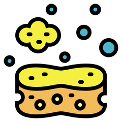sponges filled outline icon style