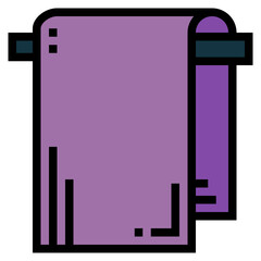 towel filled outline icon style