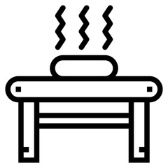 massage & spa line icon style