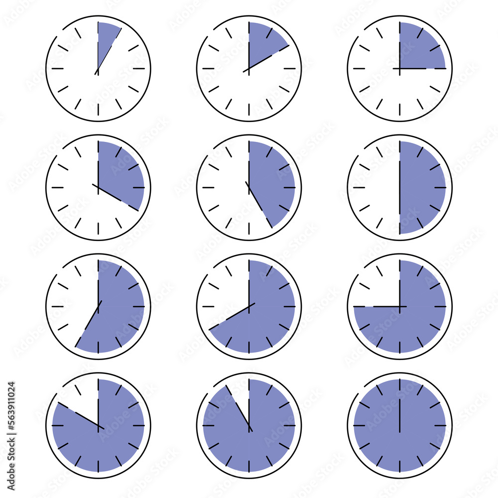 Poster set of timers. clock icon set. clock or timer vector