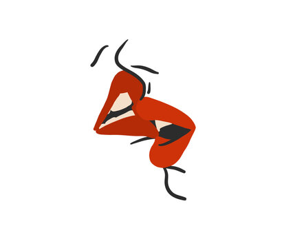 Hand drawn vector abstract graphic illustration Valentines day design elements, abstract two kissing lips together. Love design concept outline icon.Valentines beautiful design concept art isolated.