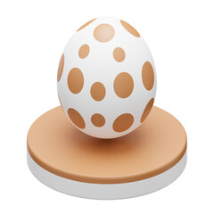 gold egg podium easter 3d illustration