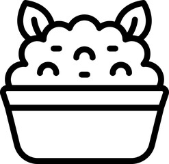 Hummus sauce icon outline vector. Cuisine day. Olive vegetable