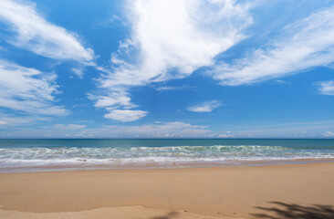 Beautiful Beach Sea in summer season, Amazing sea ocean sky background