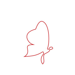 Butterfly outline logo