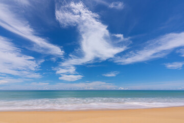 Beautiful Beach Sea in summer season, Amazing sea ocean sky background