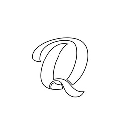 Letter q outline logo