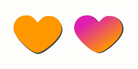 Love heart icon vector. Valentine's day romantic love symbols collection. Love concept. Design element for Valentine's day. 