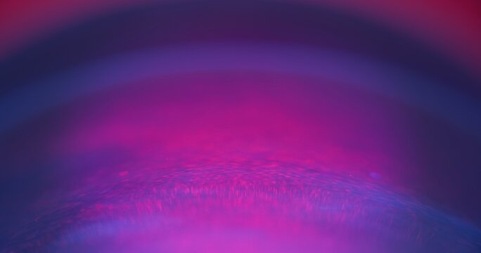 Defocused light flare. Fluorescent background. Futuristic radiance. Blur neon blue pink purple color gradient smooth glow reflection abstract wallpaper with free space. © golubovy