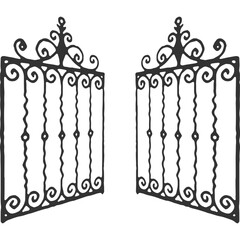 Gate Vintage Illustration Vector