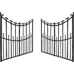 Gate Vintage Illustration Vector
