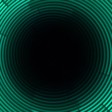  dark hole background with abstract green circles generative ai digital illustration