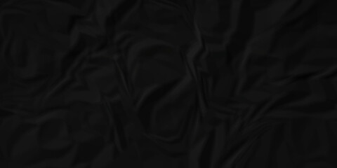 	
Dark Black facbric paper backdrop crumpled texture. dark black textured crumpled black paper background. panorama black paper texture background, crumpled pattern.