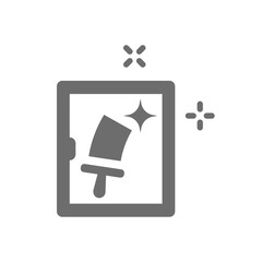 Cleaning windows vector icon. Clean window fill symbol.
