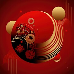 2023. Happy Chinese new year, abstract background ,made with Generative AI