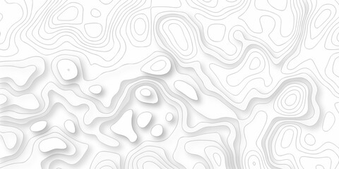 Topographic map. Geographic mountain relief. Abstract lines background. Contour maps. Vector illustration, Topo contour map on white background, Topographic contour lines vector map seamless pattern.