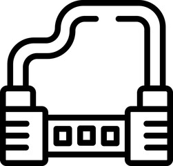 Equipment cycling lock icon outline vector. Sport safety. Travel city