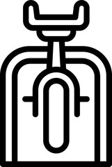 Element cycling lock icon outline vector. Sport cycle. Bike protection