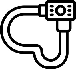 Bike locker icon outline vector. Lock bicycle. Sport safety