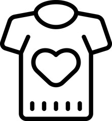 Shirt design icon outline vector. Top uniform. Short sleeve